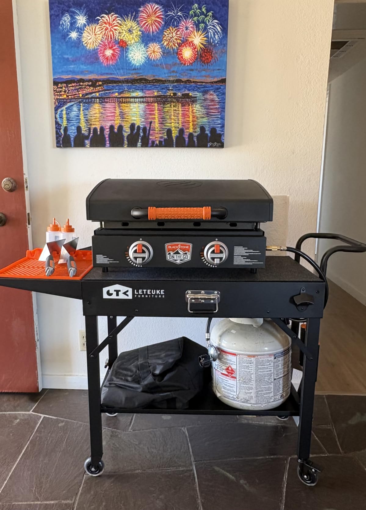 Leteuke Grill Cart for Blackstone Griddle, Portable Outdoor Grill Table customer photo 1