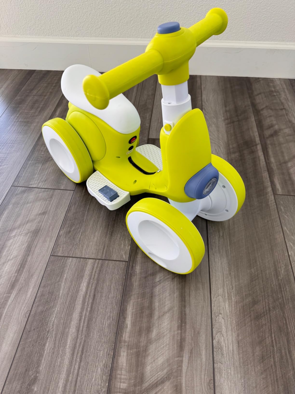 JoyRydz 6V Electric Baby Balance Bike with Bubble Machine,4 in 1 Toddler Balance Bike w/Remote Control for 1 Year Old Boys Girls Kids Bubble Bike Ride on Toys w/Powered Motor,Music,LED Lights (Cyan) customer photo 2
