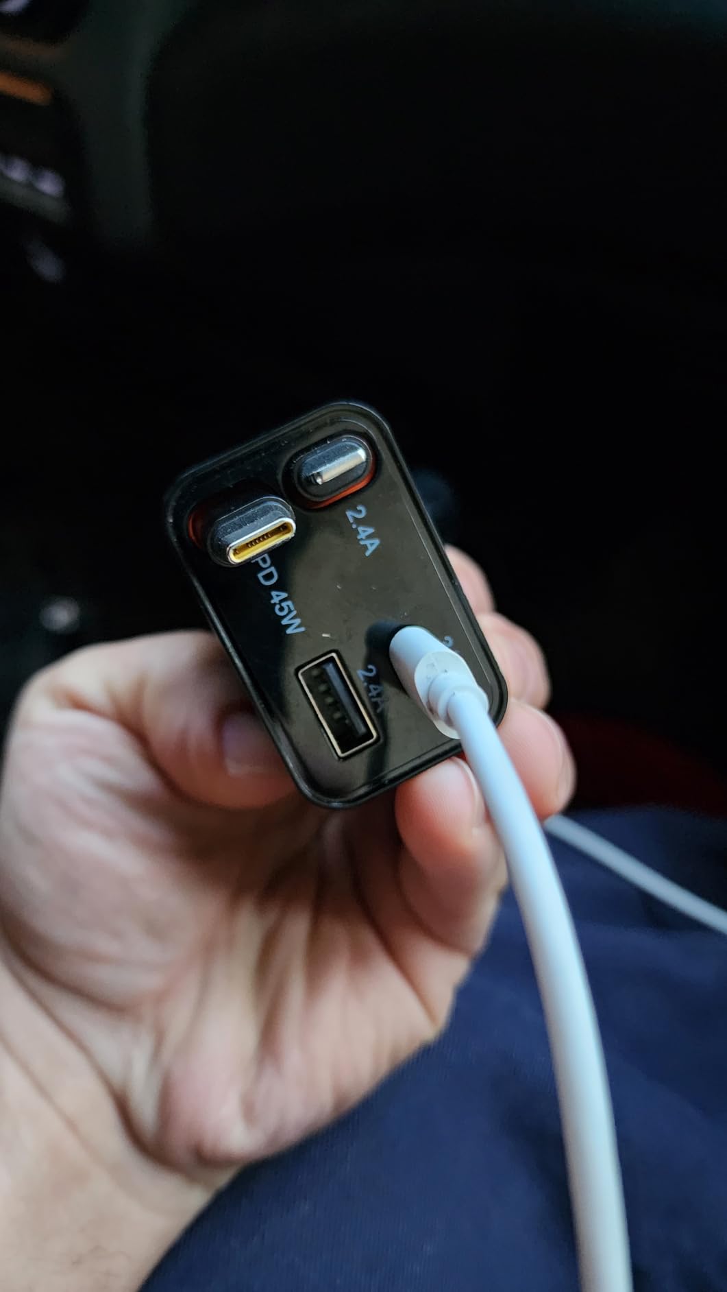 LISEN Retractable Car Charger, 84W Car Charger USB C Fast Charge, 4 in 1 customer photo 2