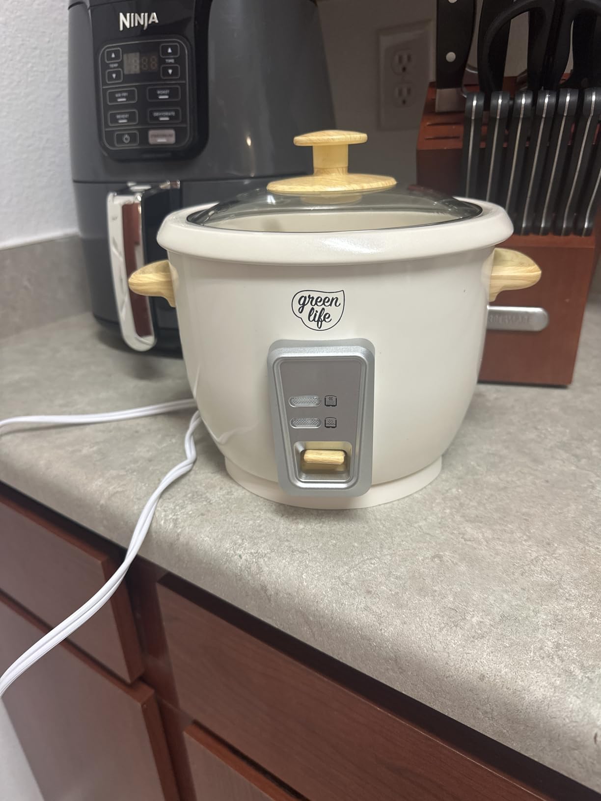 GreenLife Rice Cooker, 3-Cups Uncooked/6-Cups Cooked, Gray | PFAS-Free Ceramic Nonstick Removable Pot, One-Switch Design, Grains Multicooker, Keep Warm, Dishwasher Safe Parts, Easy Clean customer photo 2