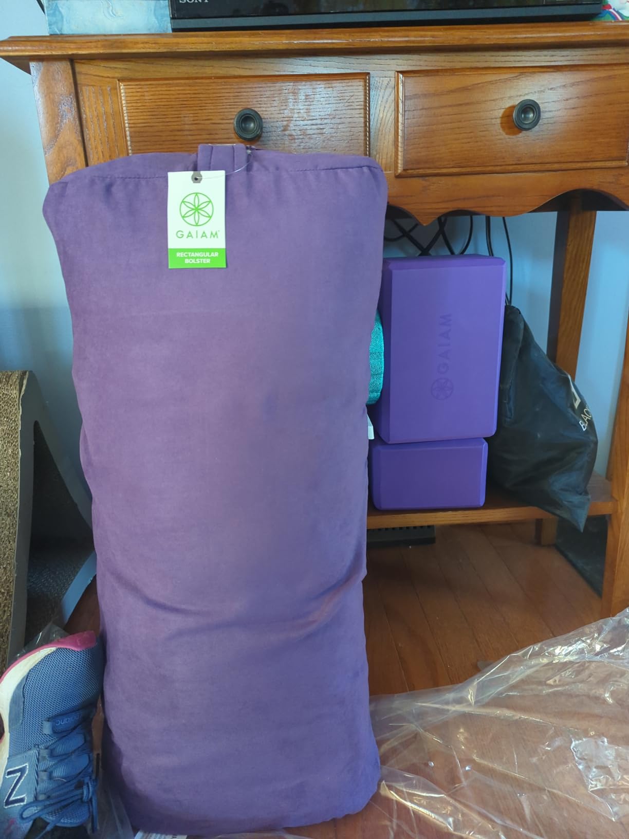 Gaiam Yoga Bolster Pillow, Supportive Cushion for Restorative Yoga customer photo 1