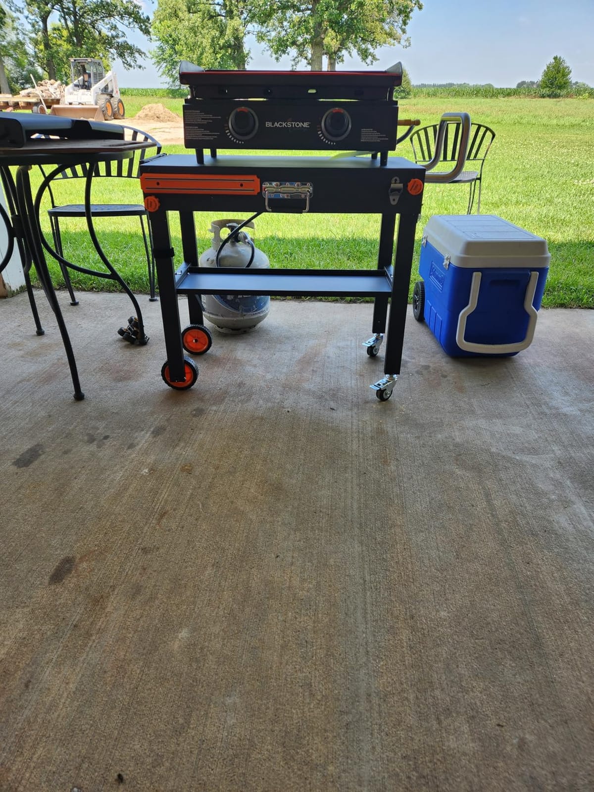 Grill Cart for Blackstone Griddle, Sturdy Grill Table, Blackstone Stand for 22 inch with Caddy, Blackstones Griddle Table with Wheels, Griddles Table Ninja Grill Stand for Tailgating, Camping customer photo 2