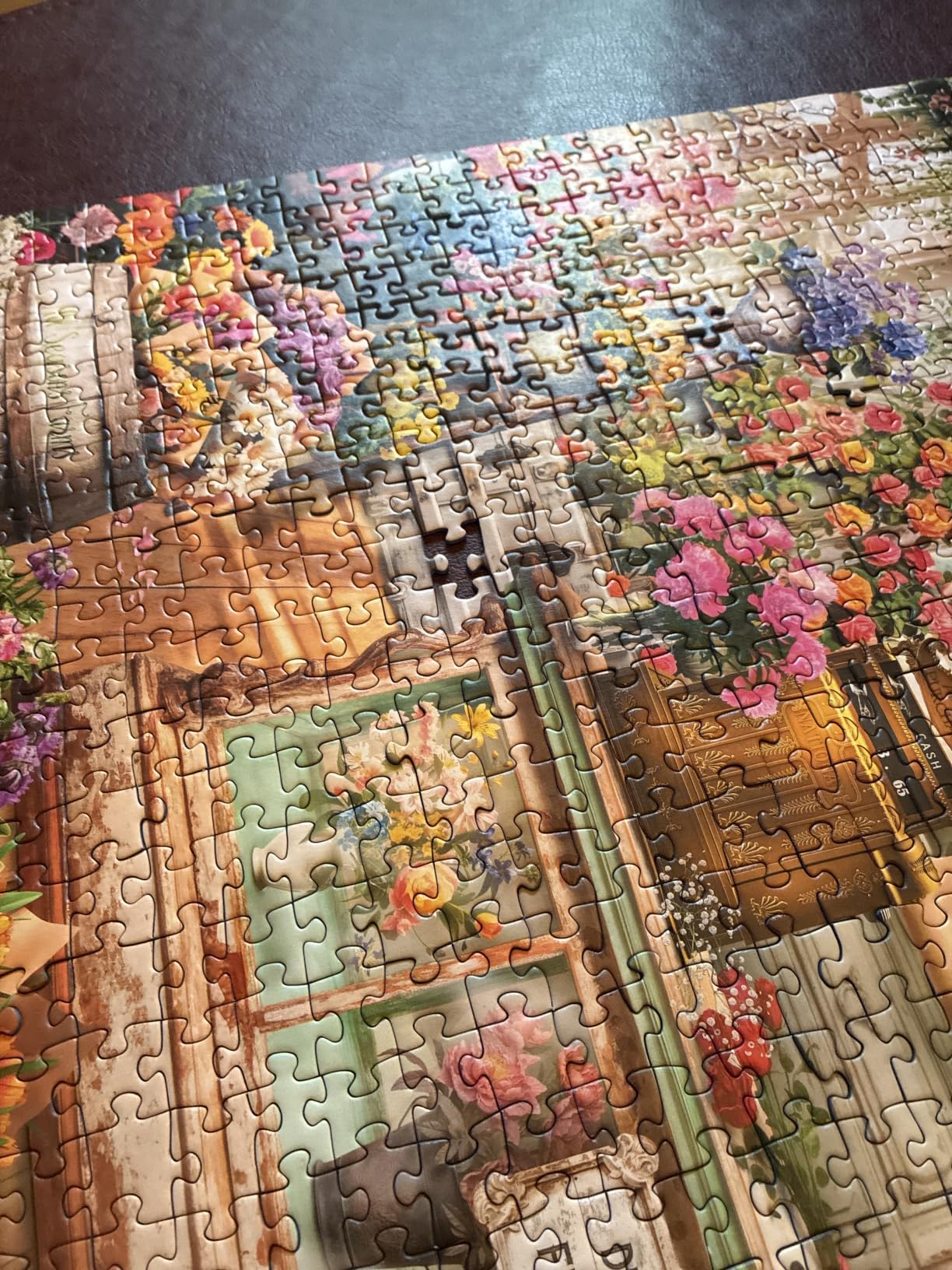 Ravensburger All Seasons Flower Shop 1000 Piece Jigsaw Puzzle - Enhanced Anti-Glare Surface customer photo 1
