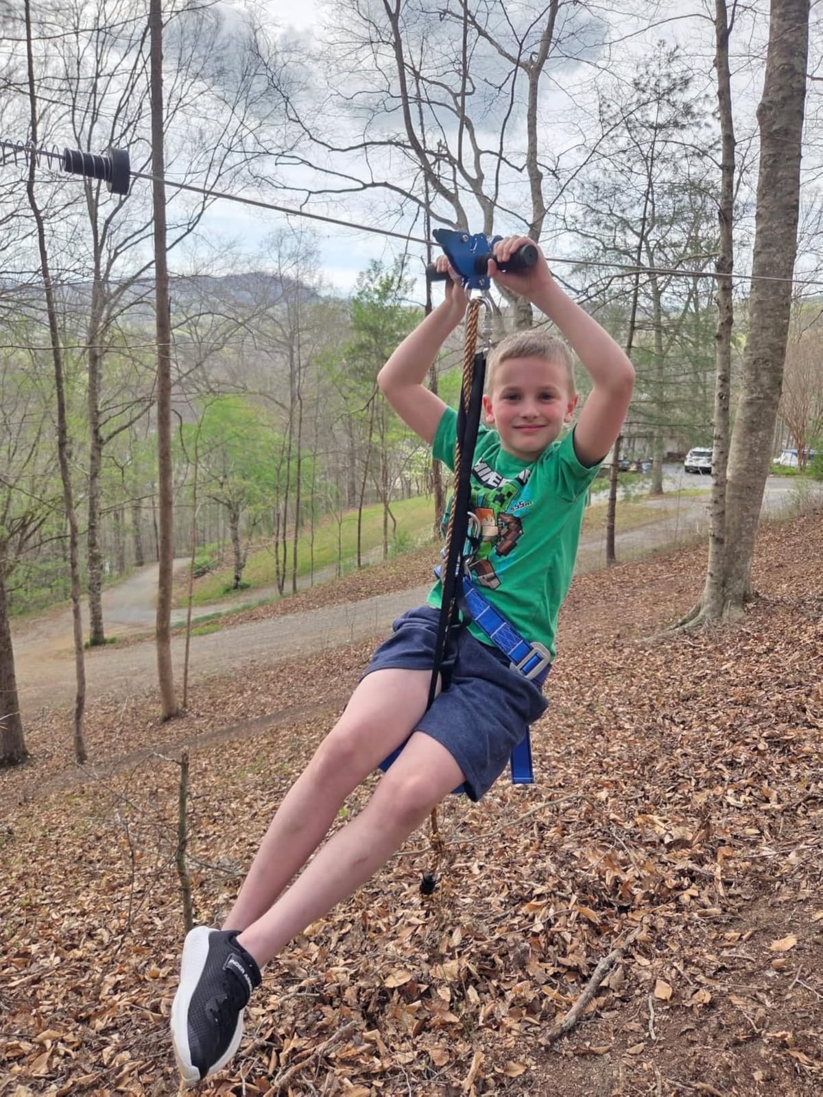 X XBEN Zip line Kits for Backyard 65FT, Ziplines for Kids and Adults | Included Swing Seat, Ziplines Brake, and Steel Trolley, Outdoor Playground Equipment, ASTM/CPC, Easy Setup,Gift Package customer photo 1