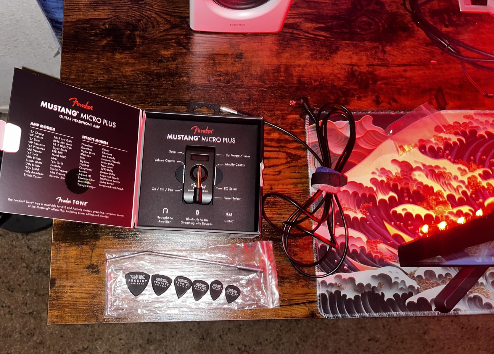 Fender Mustang Micro Plus Headphone Guitar Amplifier, Bluetooth, USB | 25 Effects, 100 Presets, Onboard Tuner, Bluetooth, USB Recording, Tone App customer photo 2