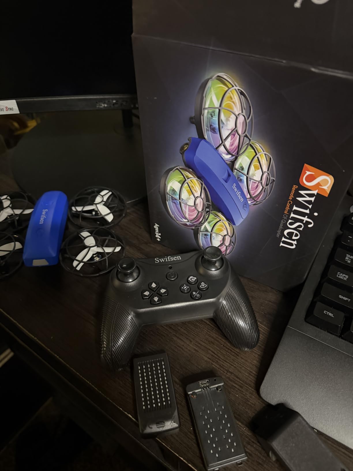 Swifsen Kids Drone with Camera & Optical Flow Positioning - Mini RC Quadcopter with Full Protection Guard, 2 Modular Batteries, Colorful LED Lights - Easy to Fly Gift for Boys & Beginners (Upgraded Version). customer photo 1