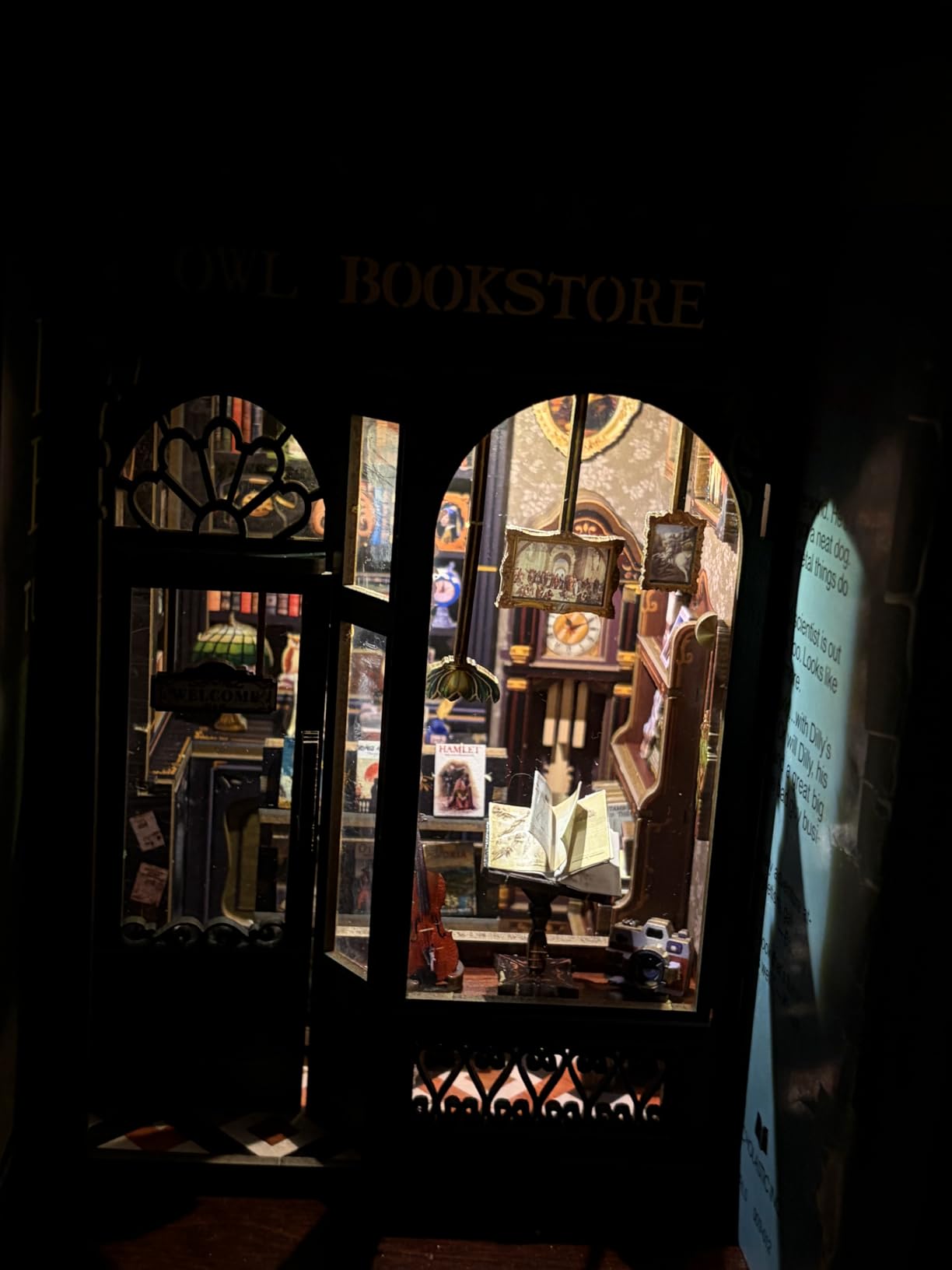 CUTEBEE Book Nook Kit - DIY Miniature House Kit for Adults, Owl Bookstore customer photo 1