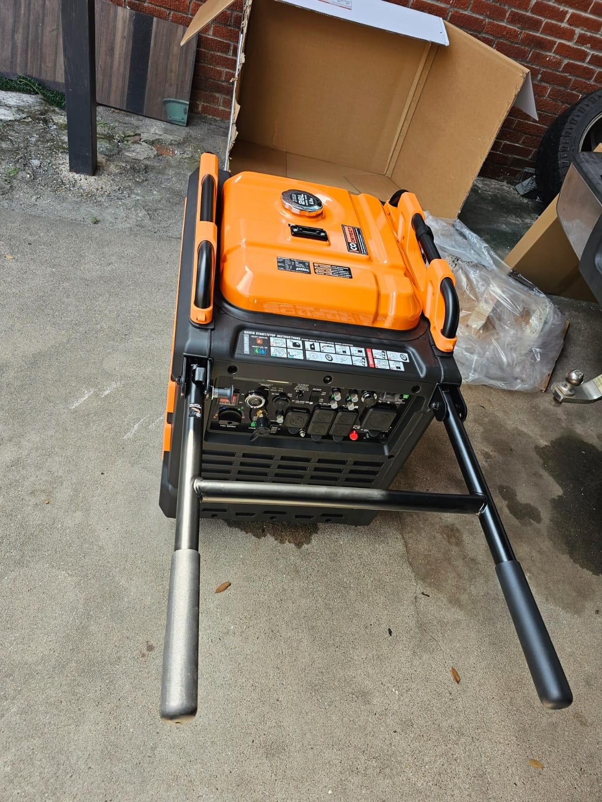 GENMAX Tri Fuel Generator,10500-Watt 458cc Tri Fuel Gasoline Propane Natural Gas Portable 50A Generator with Remote Start,Ideal for Home backup power. customer photo 1