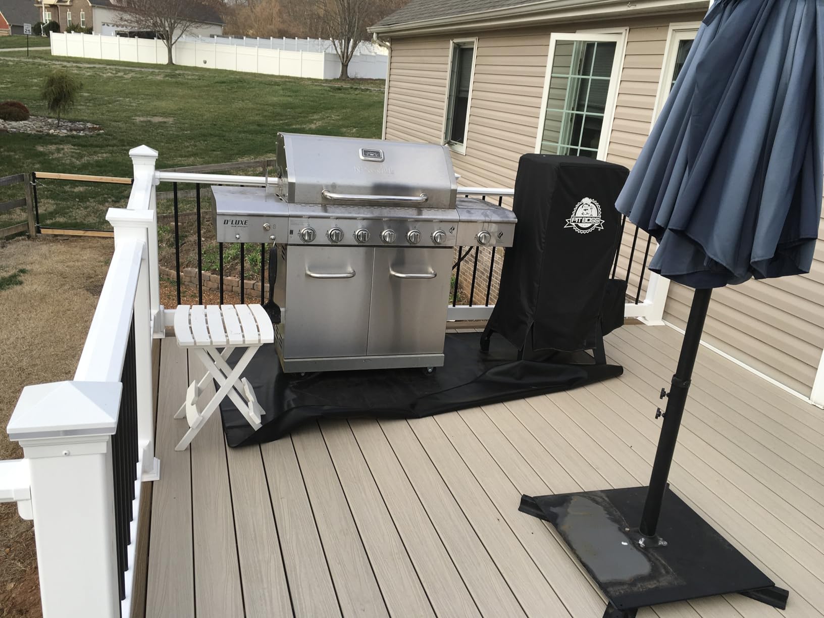 TAOMAND Large 76 x 52 inches Under Grill Mats for Outdoor Grill | BBQ Mat customer photo 1