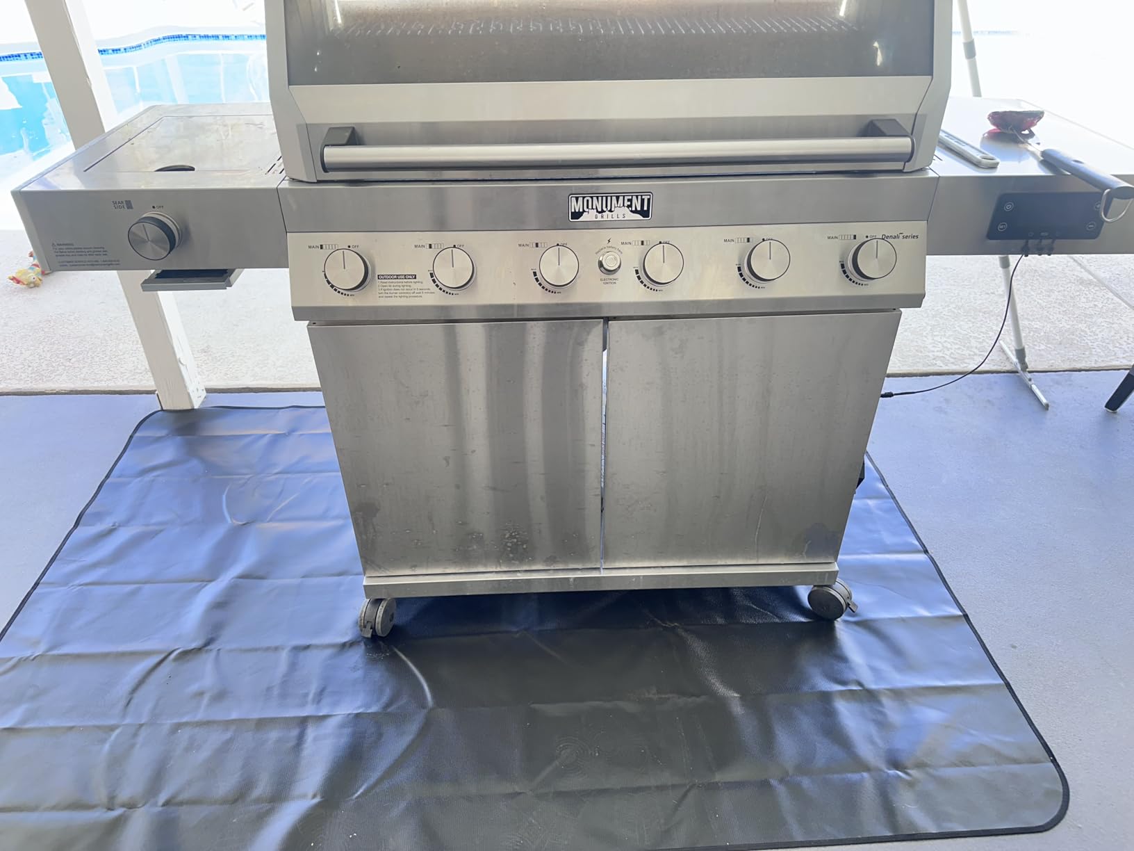 TAOMAND Large 76 x 52 inches Under Grill Mats for Outdoor Grill | BBQ Mat customer photo 2