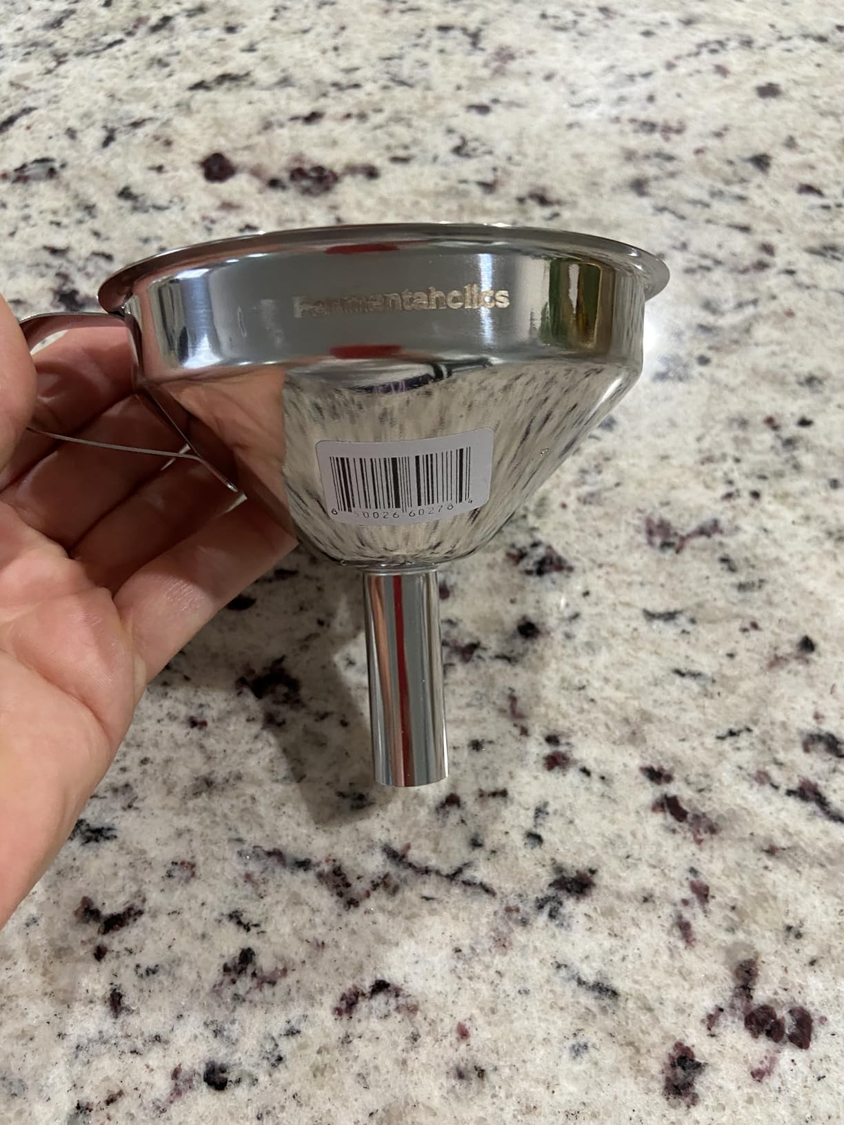 Fermentaholics Stainless Steel Funnel, 304 Grade, 11cm + Strainer customer photo 2