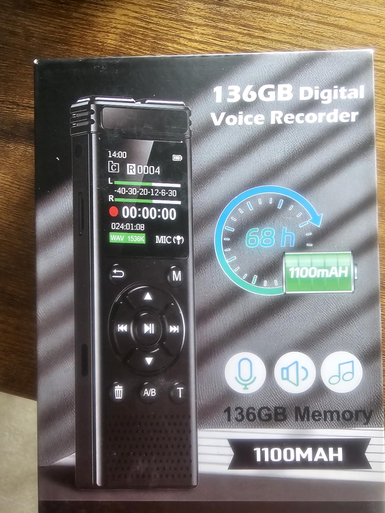 Tonfarb 136GB Digital Voice Recorder with Playback,9775 Hours Audio Record customer photo 2