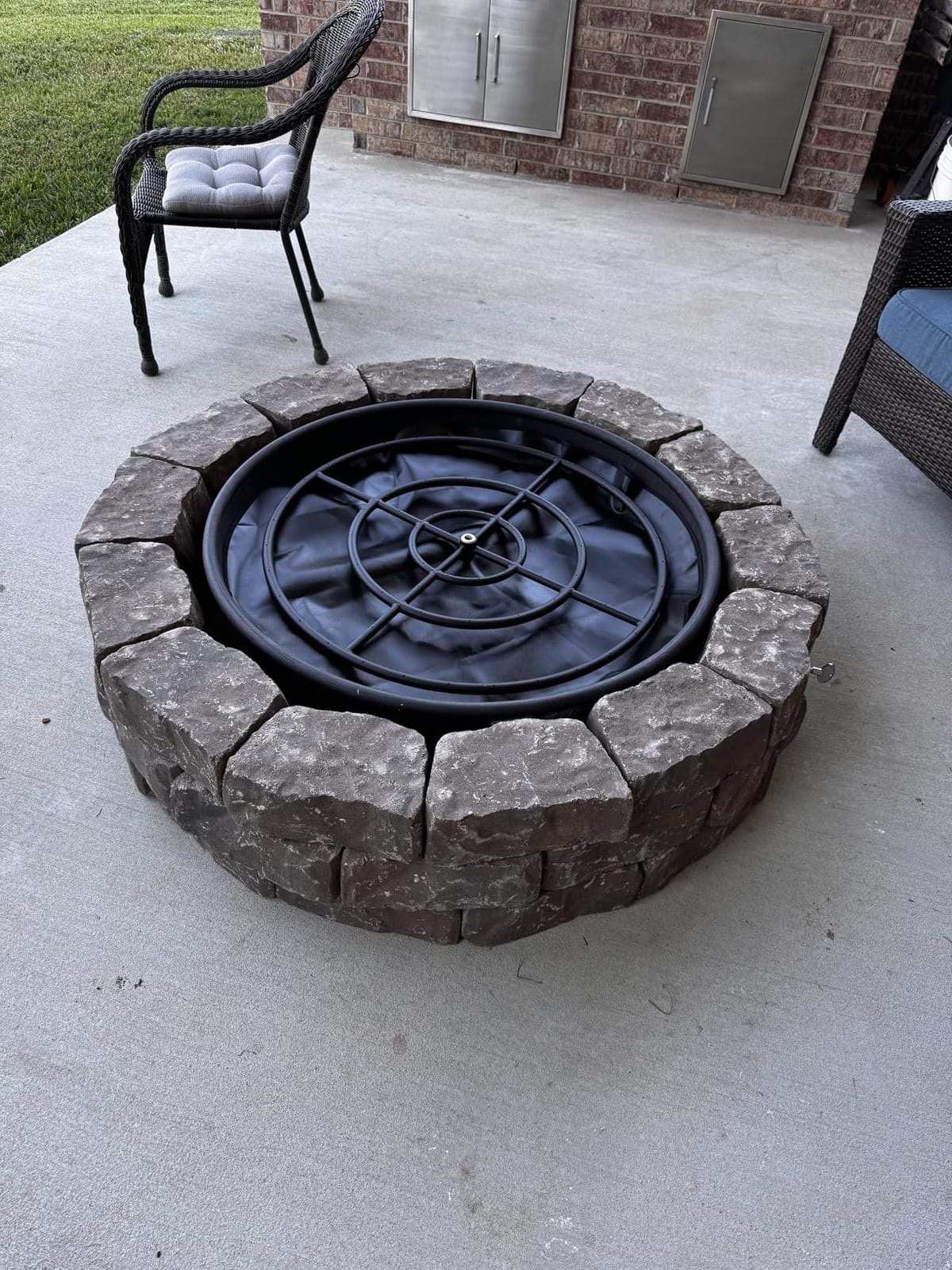 36'' Fire Pit Mat for Solo Stove Bonfire, Double-Sided Fireproof Under Grill Mat Deck Patio Protector Pad, Round BBQ Mat for Solo Stove Accessories, Easy to Clean, Reusable customer photo 1