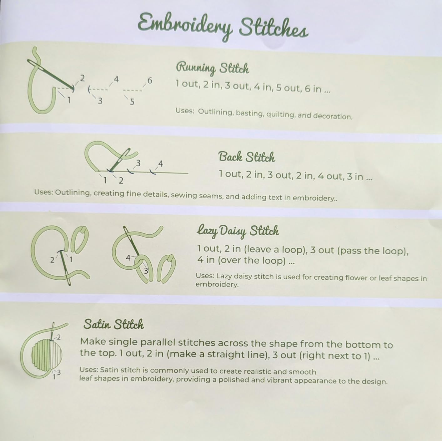 Craftwiz Embroidery Kit for Beginners, 4 Patterns, Learn 31 Stitches | Complete starter kit with 4 pre printed patterns, essential supplies and step by step video tutorials for adult beginners customer photo 1