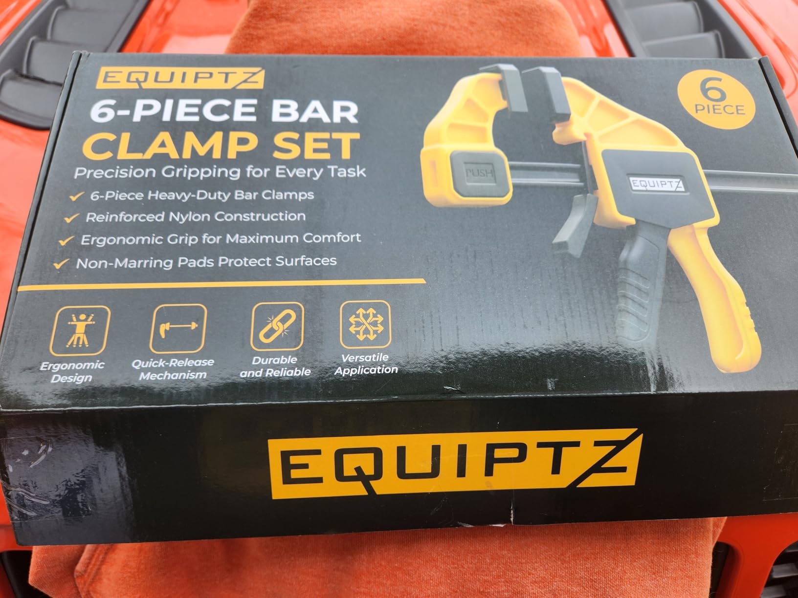 EQUIPTZ 6 Pack Bar Clamps for Woodworking – 2 Pcs 12
