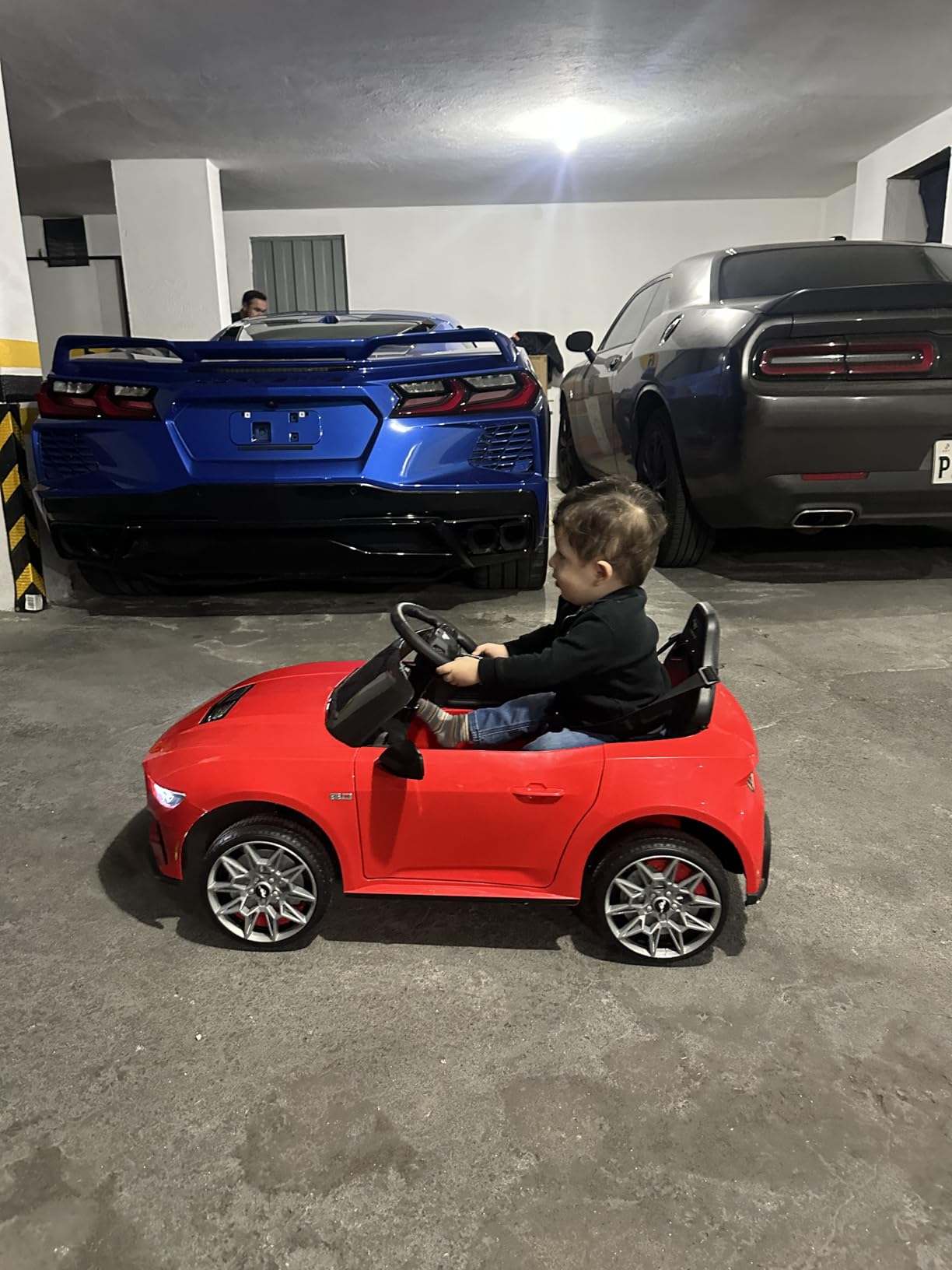 Best Choice Products Kids 12V Electric Ride On Car Officially Licensed Ford Mustang w/Parent Control, LED Lights, 2 Speeds, Bluetooth - Red customer photo 1