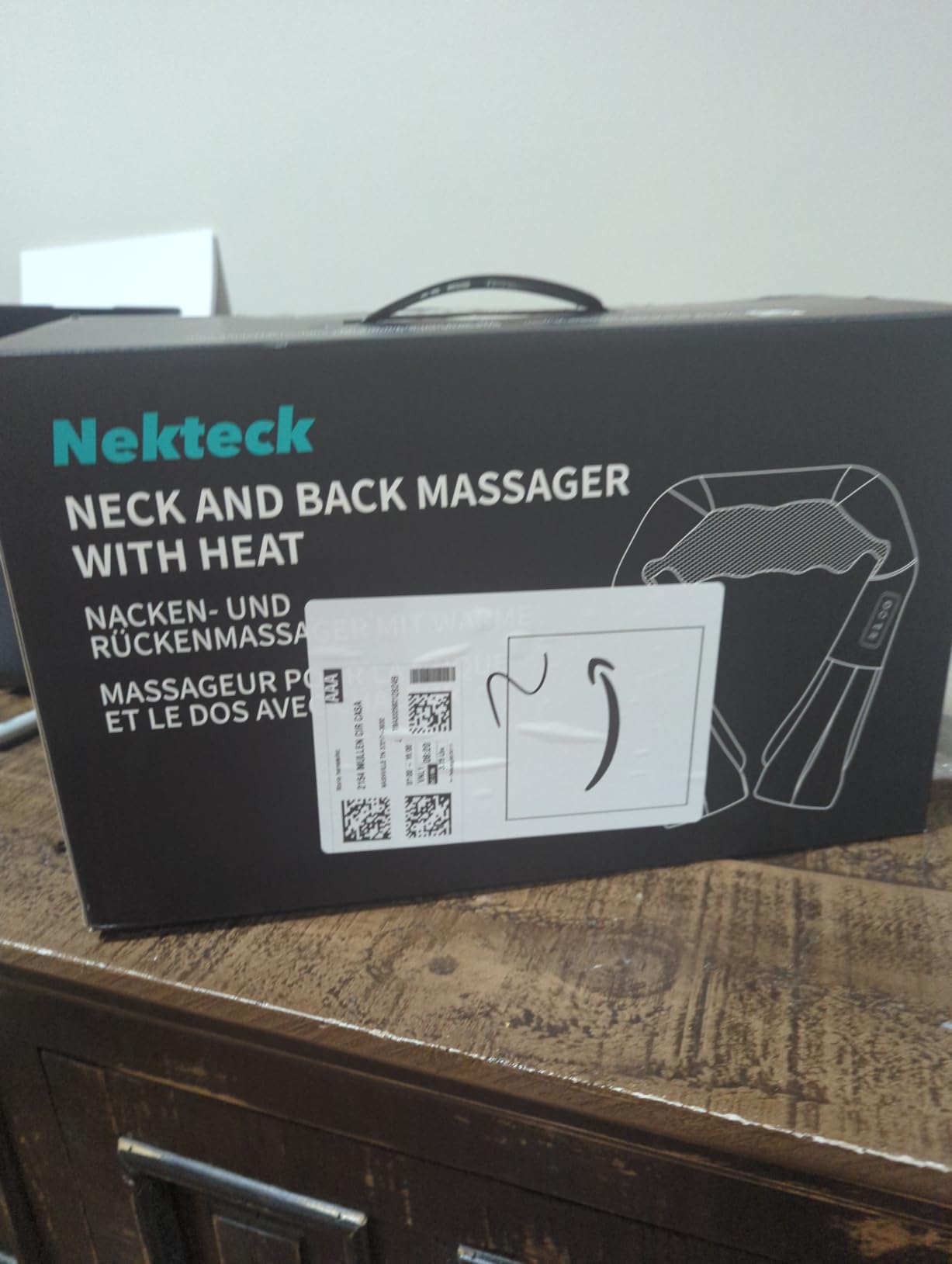 Nekteck Shiatsu Neck Massager with Heat for Pain Relief, Gray, NOT Cordless | 2026 Upgraded 3D Back Shoulder Kneading Massage Pillow, 3 Intensity Speeds Deep Tissue, Relaxation Gifts for Men Women customer photo 2