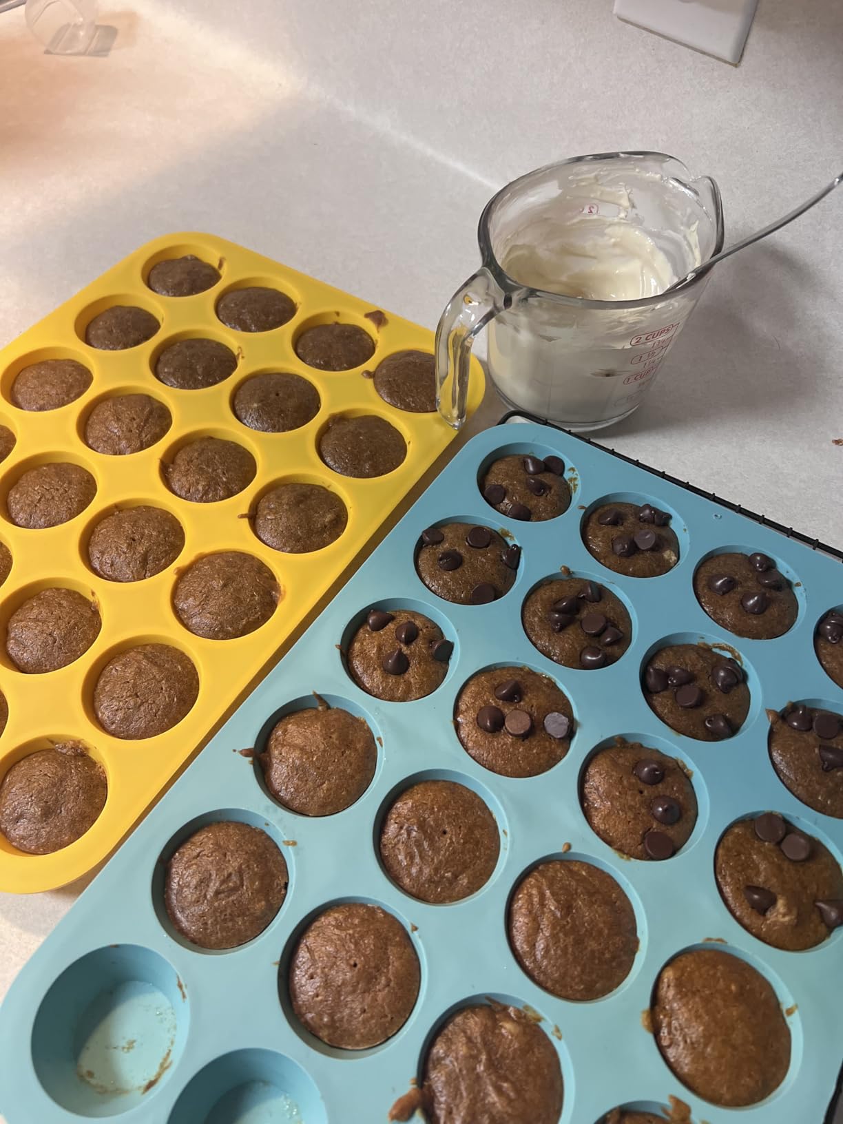 VRUIFA 2PCS Silicone Mini Muffin Pan, 24 Cups Nonstick Mini Cupcake Pan for Baking, BPA Free and Dishwasher Safe, Great for Making Muffin Cakes, Tart, Bread and Egg Bites customer photo 1