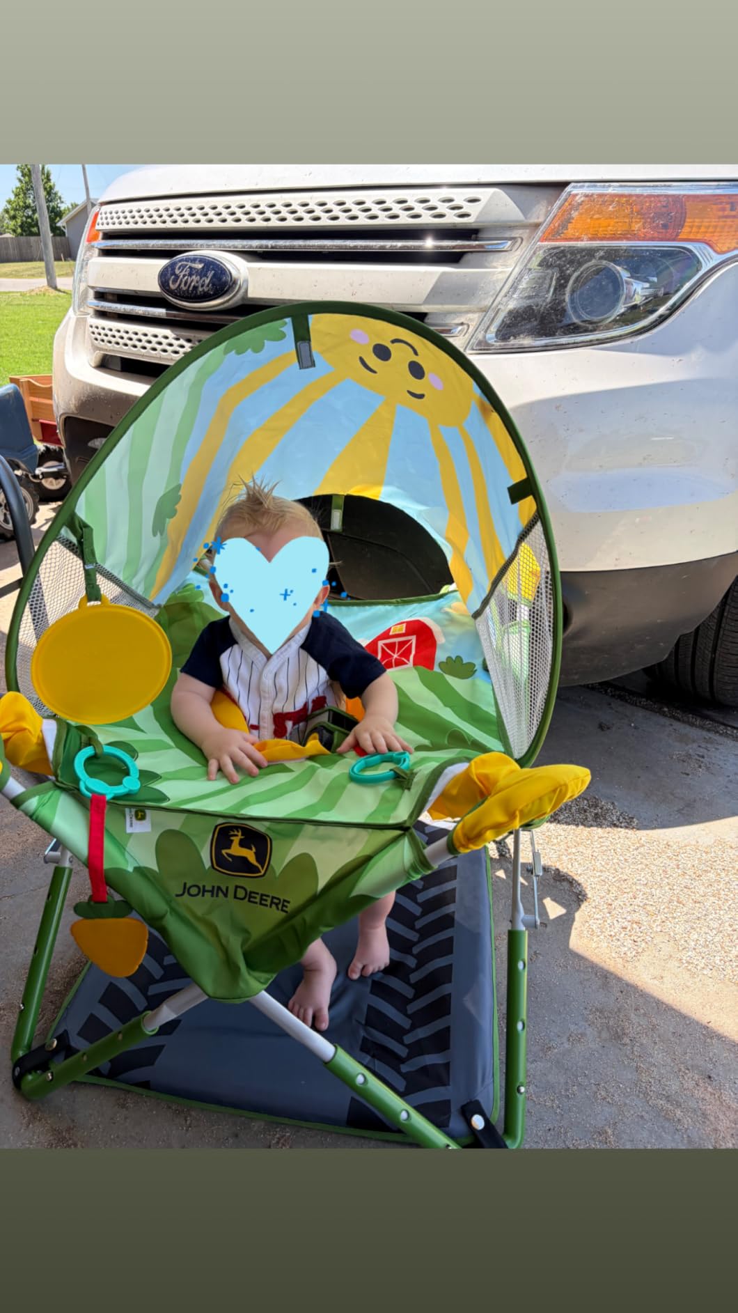 Bright Starts Pop 'N Jump Portable Baby Jumper, Foldable Indoor/Outdoor Baby Jumper with Owl Forest Sensory Activities, Ages 6–12 Months customer photo 1