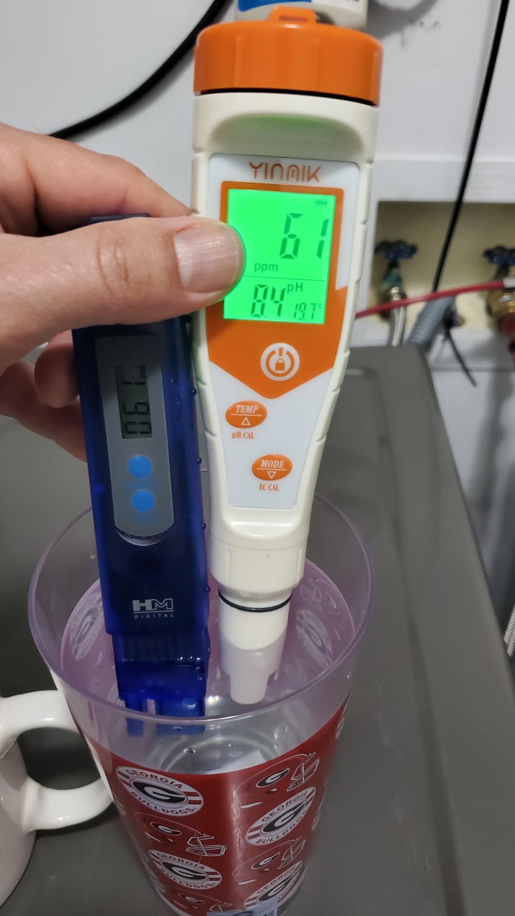 YINMIK pH Meter for Hydroponics, 4 in 1 PPM EC Meter for Plant Nutrients customer photo 1