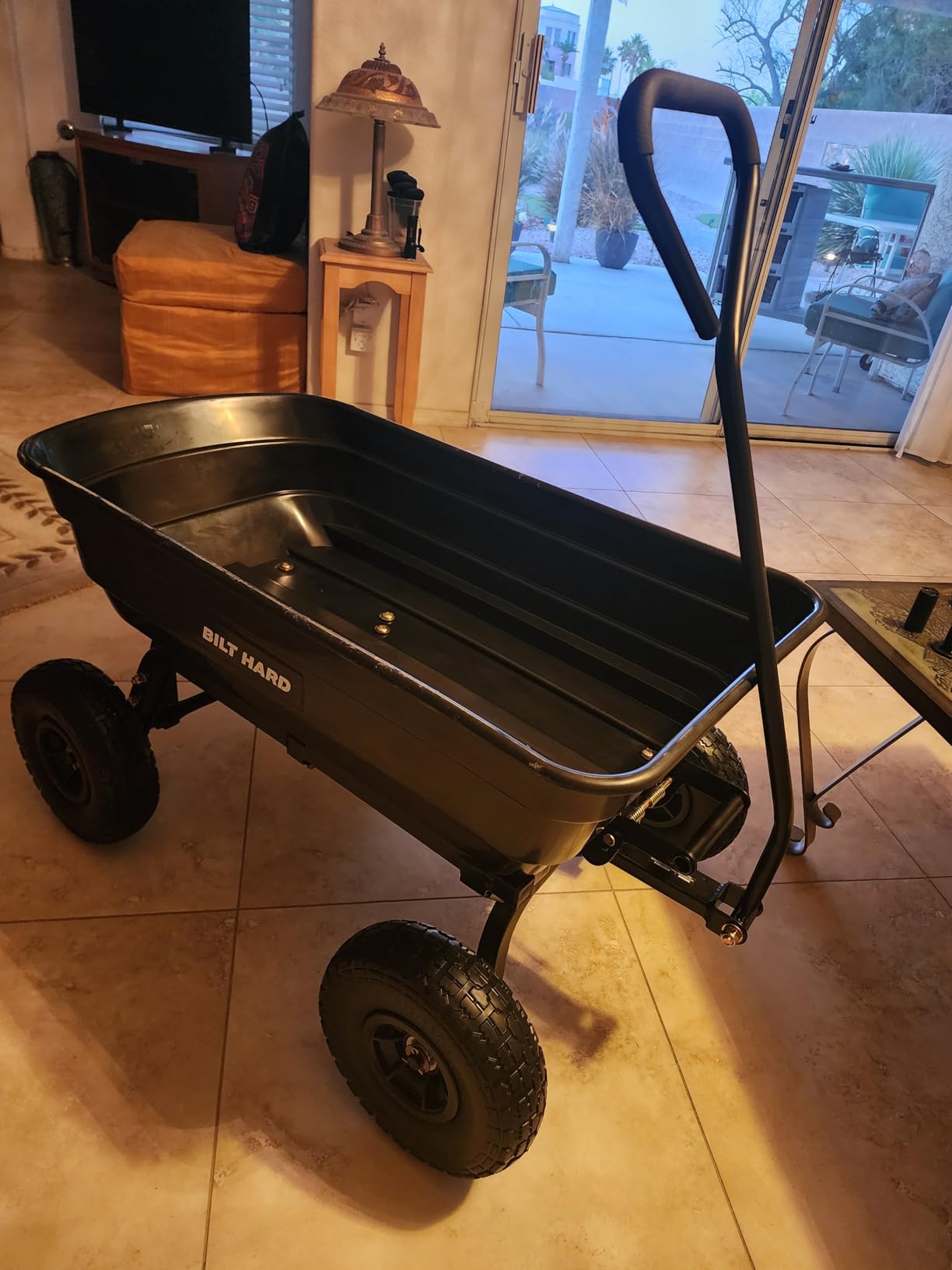 BILT HARD Poly Garden Dump Cart 1200 lbs with No Flat Tires, Quick Release, 2-in-1 Convertible Handle, 7 Cu Ft Dump Wagon Heavy Duty for Yard, Outdoor customer photo 2