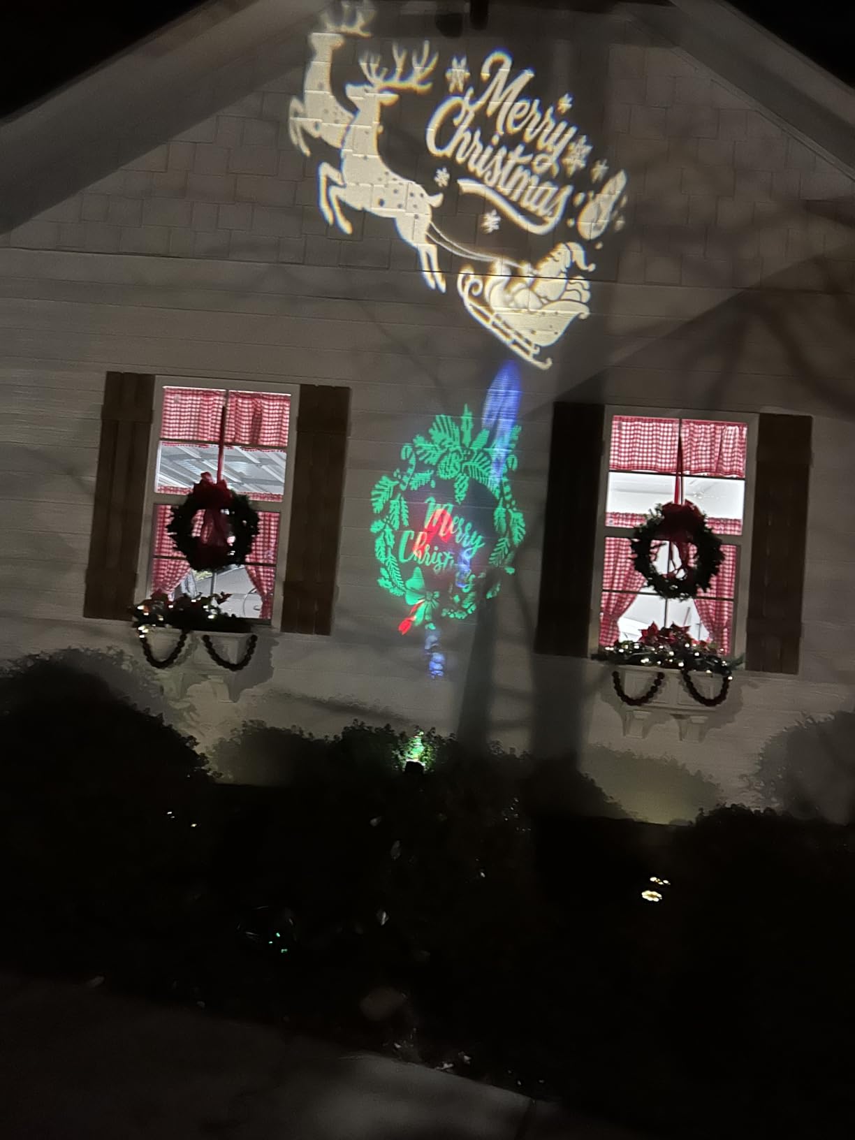 3D Dynamic Christmas Projector Lights Outdoor Indoor-2025 Upgrade Santa in Sleigh Christmas Decorations,Waterproof Holiday Projector Lights for Window Ground Roof Wall Yard Xmas Decor customer photo 2