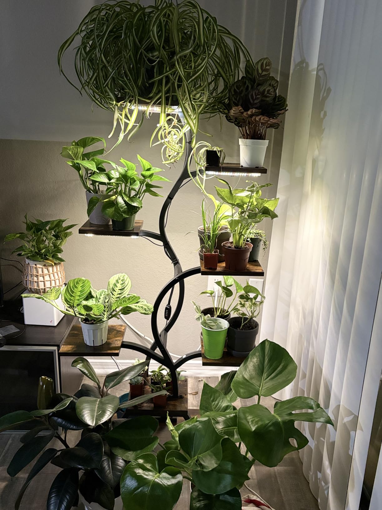 Plant Stand Indoor with Grow Light - 8 Tiered Corner Plant Shelf Indoor customer photo 1