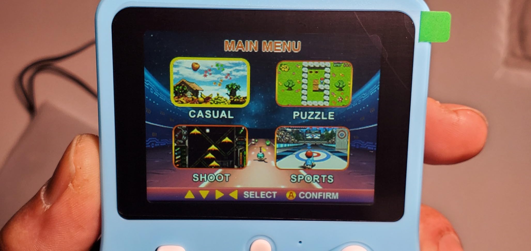 32 Bit Handheld Games for Kids Preloaded 139 Retro Video Games, Blue customer photo 1
