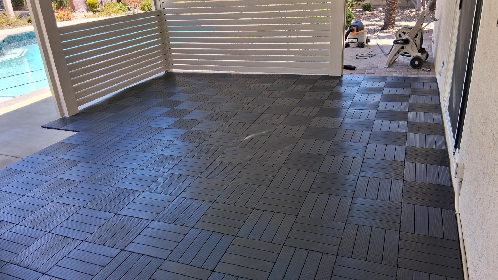 54 sq. ft Plastic Interlocking Deck Tiles, 54 Pack, 12