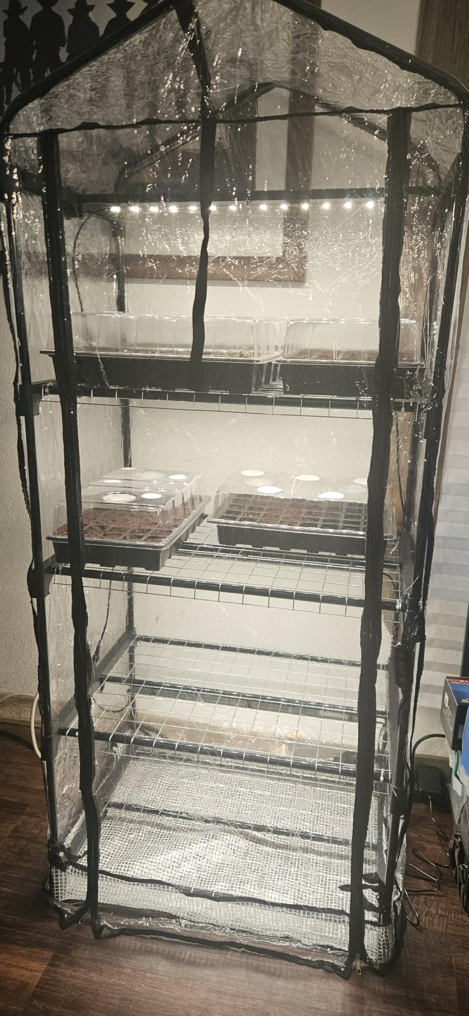 Bstrip Indoor Greenhouse with Grow Light, 4x20W Plant Lights with Timer customer photo 2