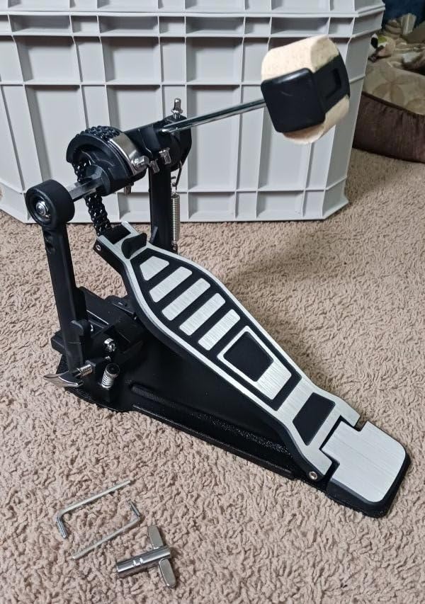 Double Kick Bass Drum Pedal Heavy-Duty Double Chain Bass Pedal Foot customer photo 1