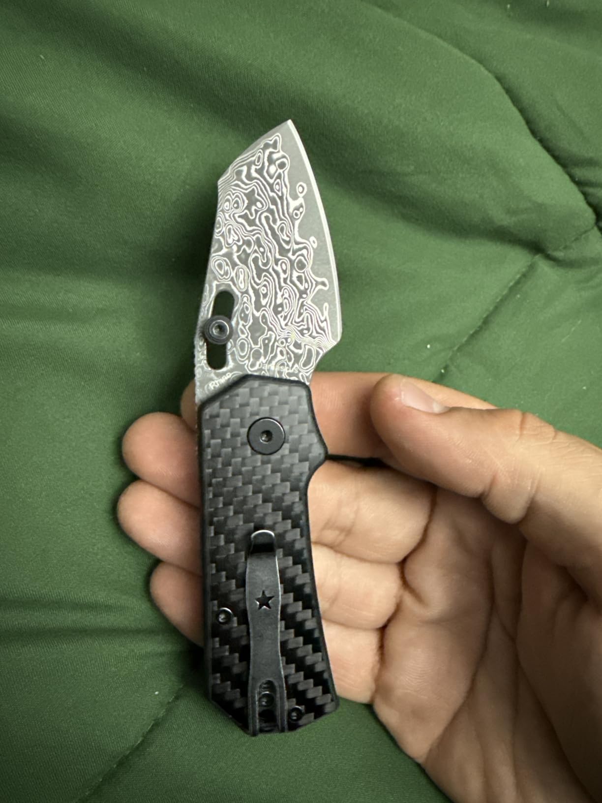 JIN Rhino Small Pocket Knife for Men, Button Lock EDC, DIY Folding Knife Kit, 2