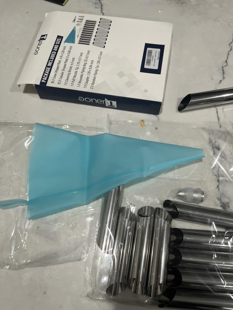 Cannoli Tubes Molds, 16pcs Cone Shaped and 12pcs Tubular Shaped customer photo 1