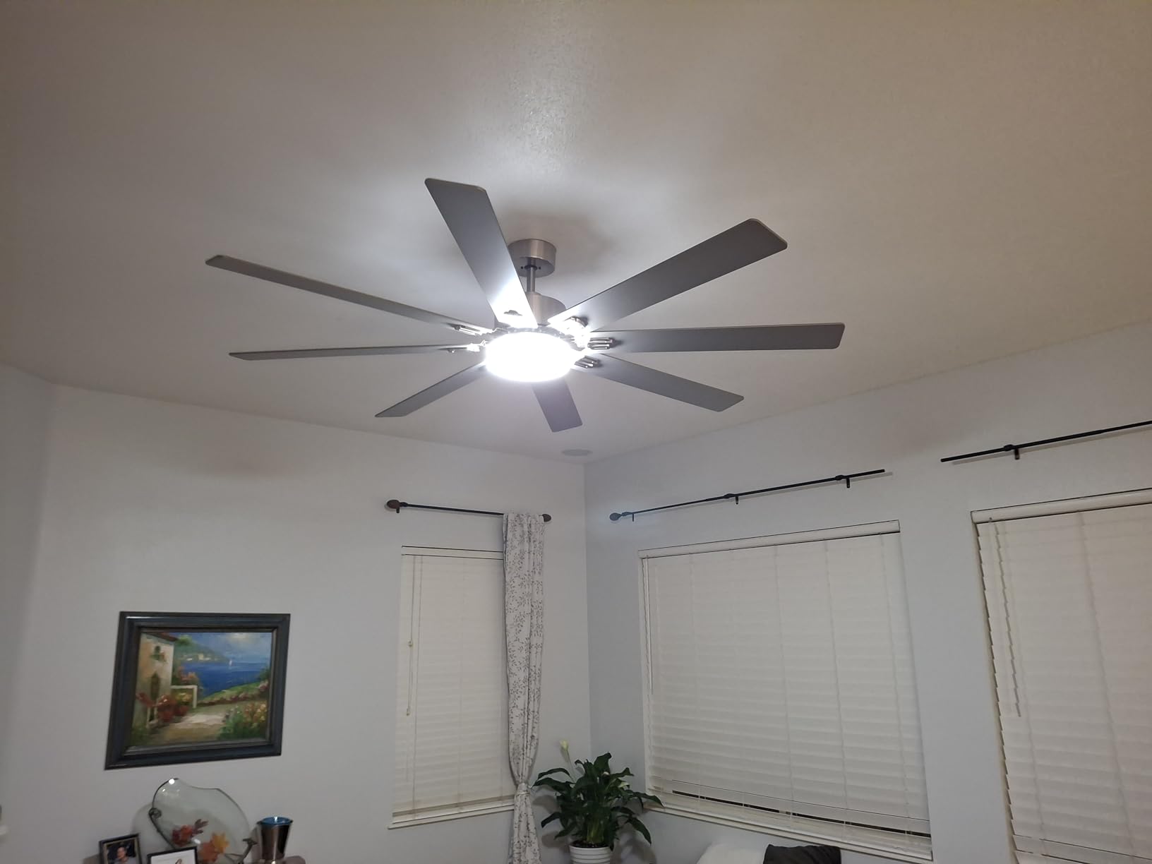 Fanbulous 84 Inch Large Modern Farmhouse Ceiling Fan with Lights and Remote | 8745 CFM High Airflow, Up to 800 Sq. Ft. Coverage, Damp Rated, 6 Speeds, Timer, 3CCT, Dual Finish, Indoor, Outdoor, Big Room customer photo 2
