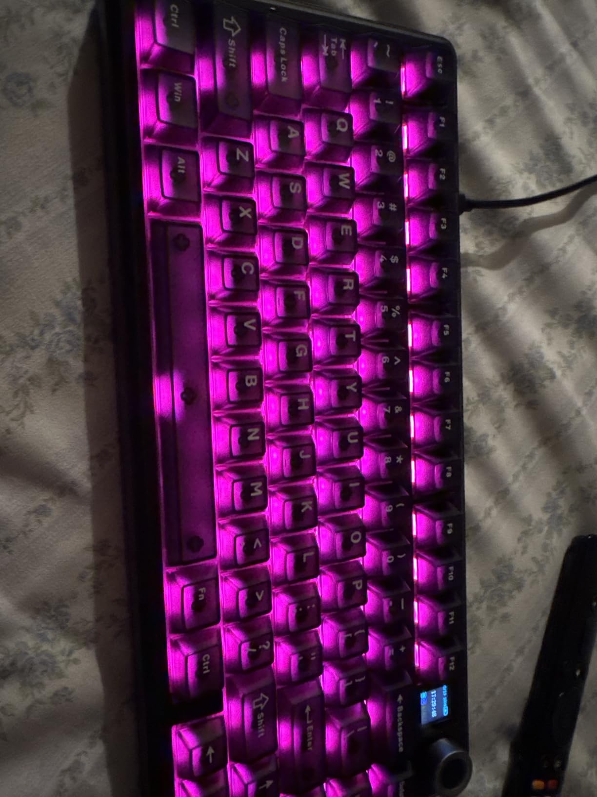 EPOMAKER X Aula F75 MAX Wireless Mechanical Keyboard with TFT Screen and Knob, Gasket Gaming Keyboard in 75% Layout, Hot Swappable, RGB Backlight, for PC/Mac/Linux (Black Gradient) customer photo 1