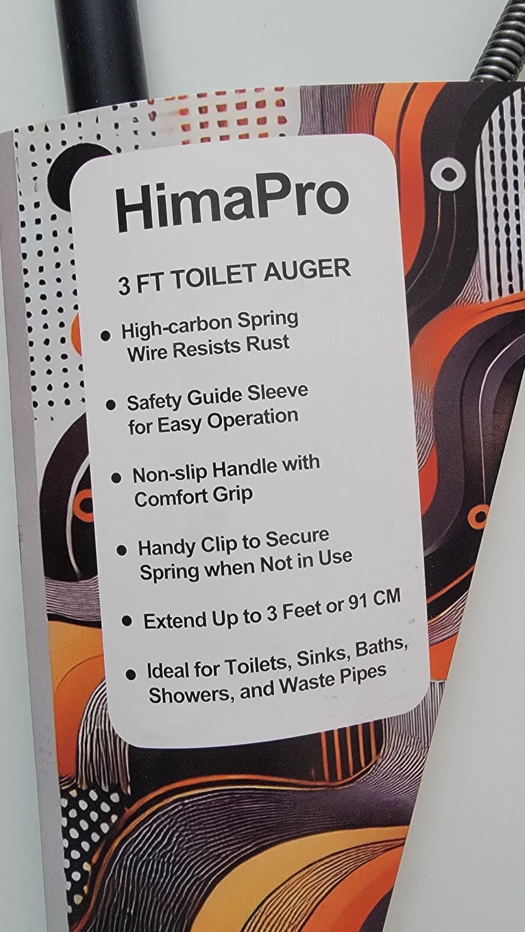 HimaPro Professional Toilet Auger/Closet Auger, 3 Feet Pipe Snake customer photo 2