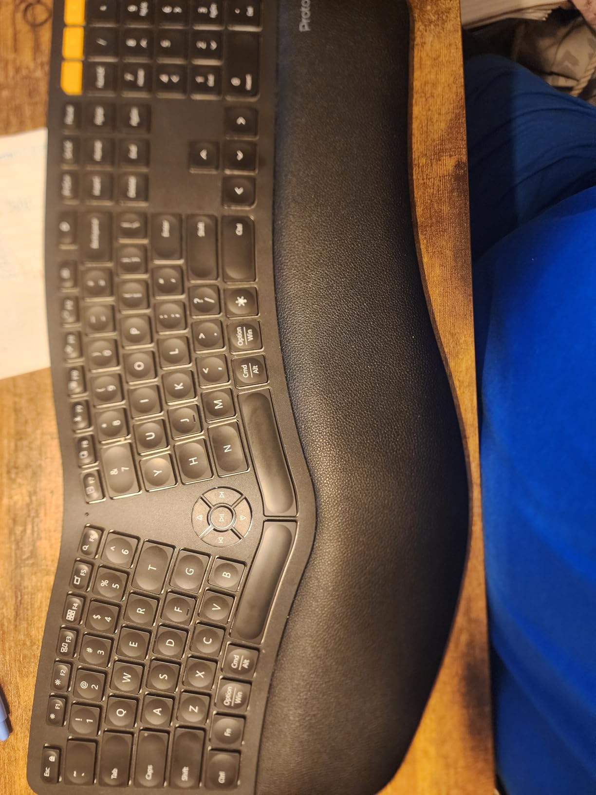 ProtoArc EK01 Plus Backlit Bluetooth Ergonomic Keyboard, Full Size, Grey customer photo 1