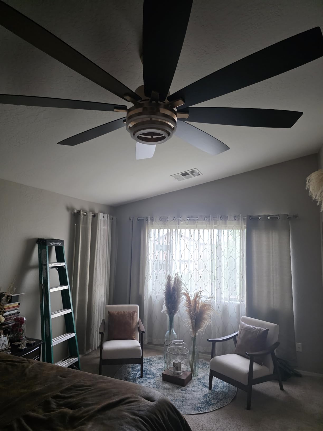 72 Inch Large Gold Modern Ceiling Fans with Lights customer photo 2