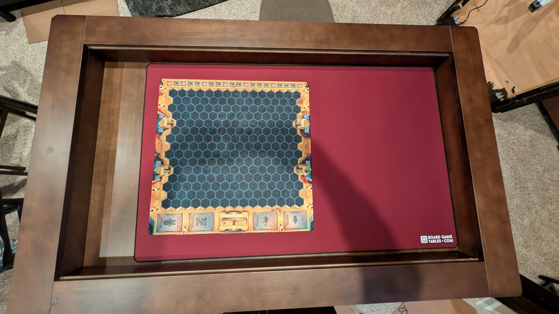 Coperat Solid Wood Board Game Table for 4-6 Players,Dining/Gaming Table w/ 54
