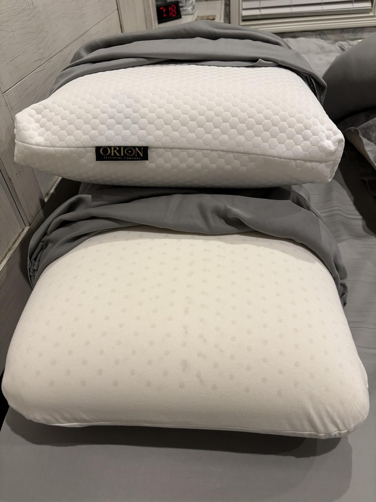ORION Talalay Latex King Pillows 2 Pack - 100% Natural Latex Foam with L-Shaped Easy-Open Cover, Organic Cotton Protector & Lavender Aroma Bag - No Vacuum Packing customer photo 1