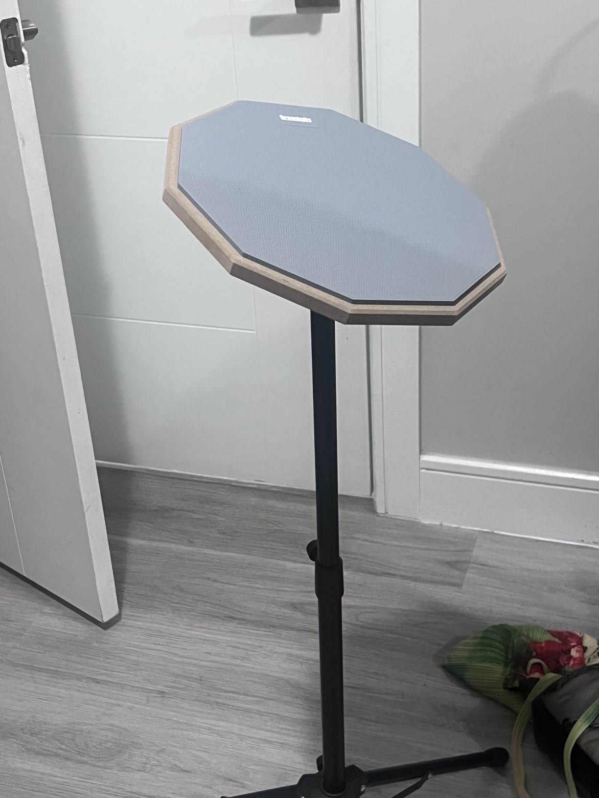 Drum Practice Pad Snare Drum Stand Set 12 In | With Double Sided Silent Drum Pad, Drum sticks, Carrying Bag Adjustable Stand (Grey) customer photo 1