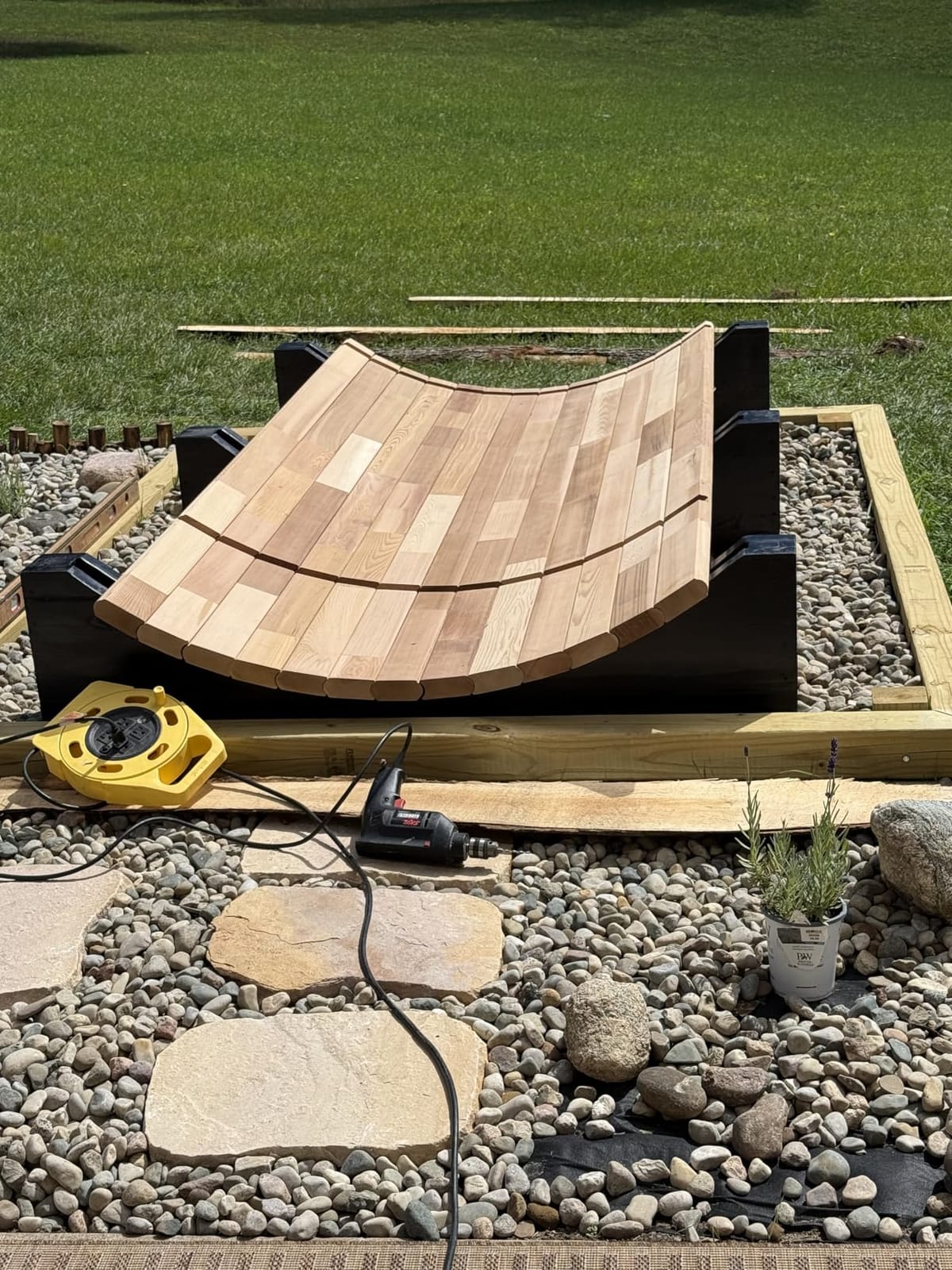Wood Burning Sauna 4 Person, Outdoor Canadian Red Cedar Barrel Sauna with Porch, Back Half Glass Window, Triple Waterproofing System, with Volcanic Rocks, Wooden Bucket and Spoon customer photo 2