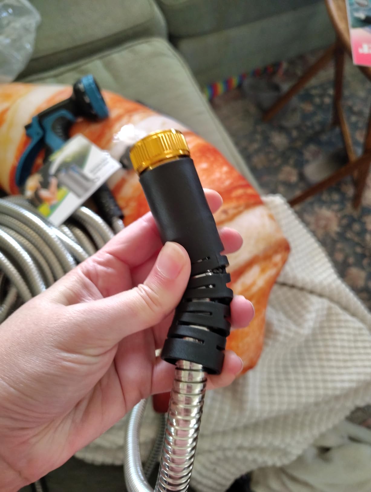 Lefree 100ft Metal Garden Hose with Upgraded Leak‑Proof Rubber Sleeve customer photo 2