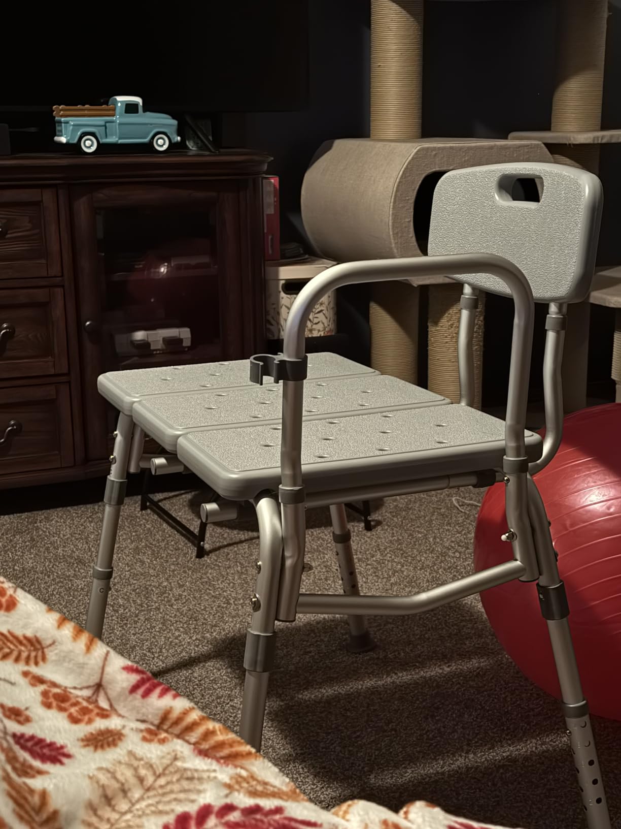 HOMLAND Tub Transfer Bench with Backrest for Bathtub, Height Adjustable customer photo 1