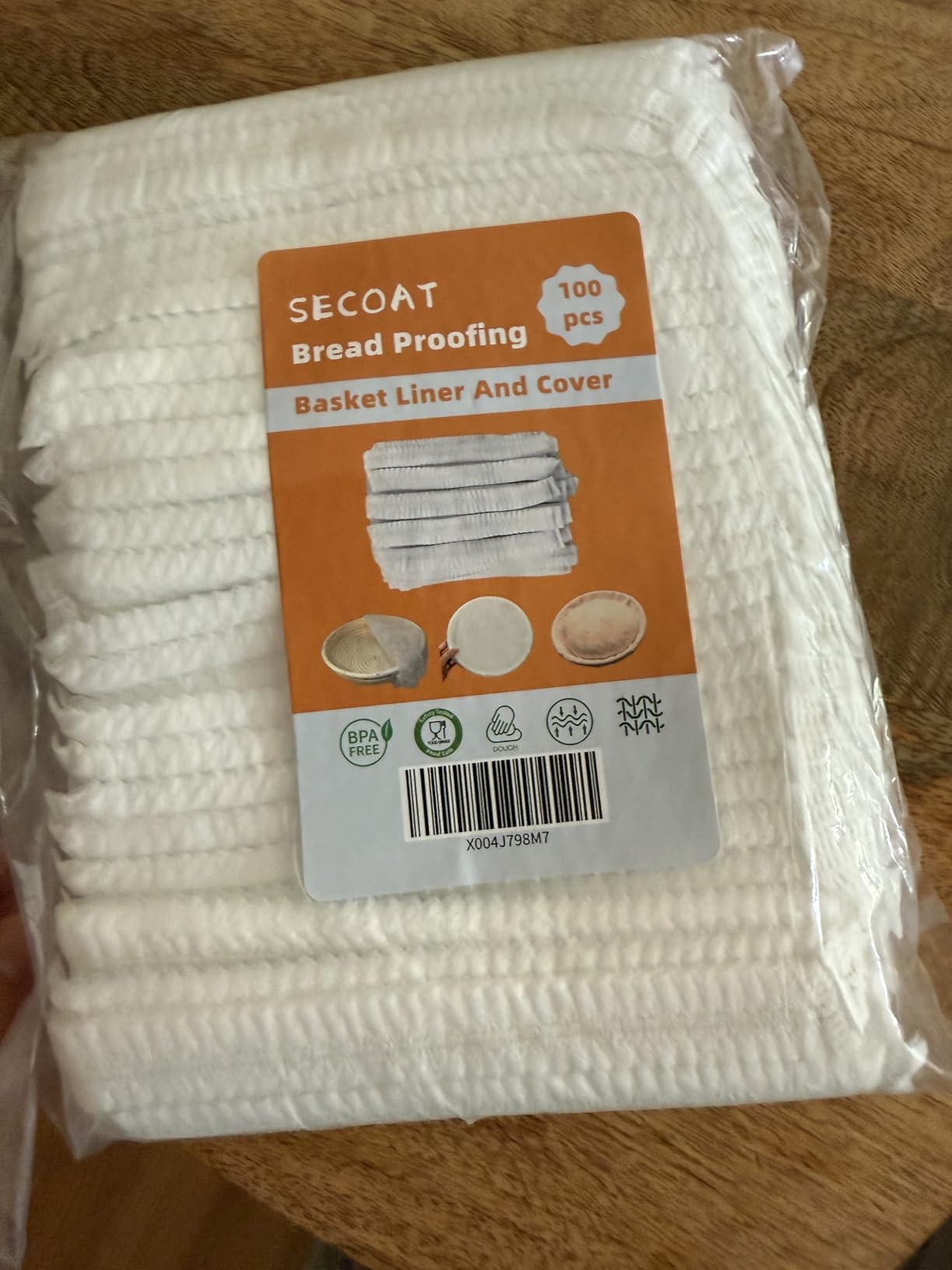 100 Pack Banneton Bread Proofing Basket Liner,21