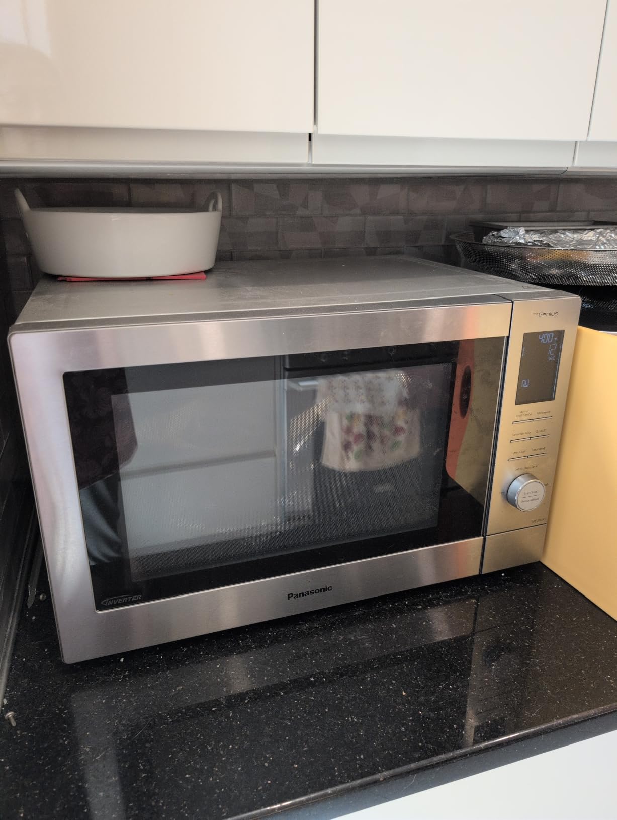 Panasonic HomeChef 4-in-1 Countertop Microwave Air Fryer Combo, Time-Saving 20 Presets + App-Linked Recipes, 1000W 1.2 cu ft Inverter Multi Oven & Convection Tech – NN-CV87QS Stainless Steel customer photo 2