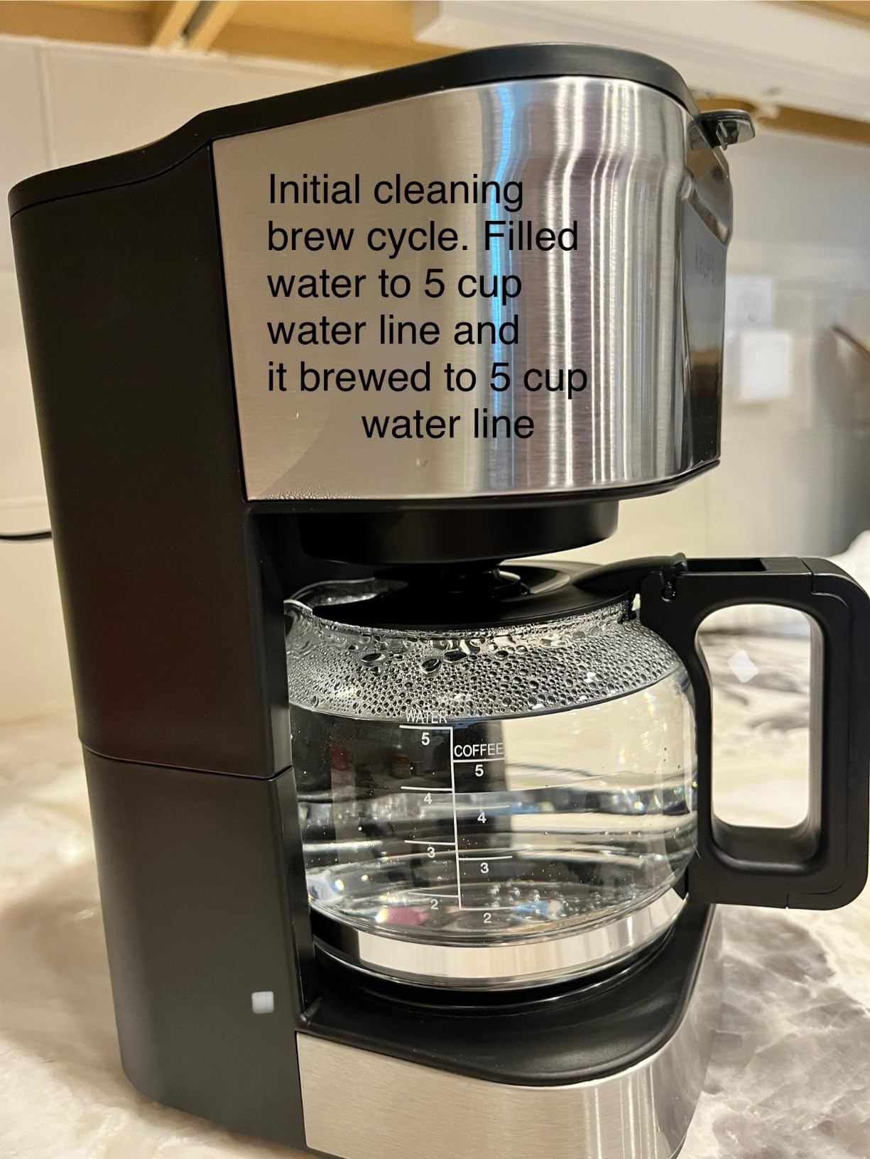KRUPS Essential Brewer 8 Cup Drip Coffee Maker Machine, SCA-Certified, Blooming Technology, Barista-Quality, Pour Over Coffee Machine, Easy to Clean, Stainless Steel Design, Silver customer photo 1
