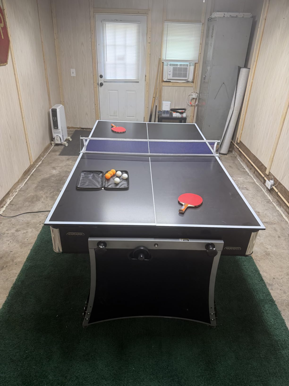 7/8/9ft Mid-Size Ping Pong Conversion Top with Net Set for Billiard and Pool Tables - Regulation Top Converts Billiards into Ping Pong Table Blue/Green/Black customer photo 2