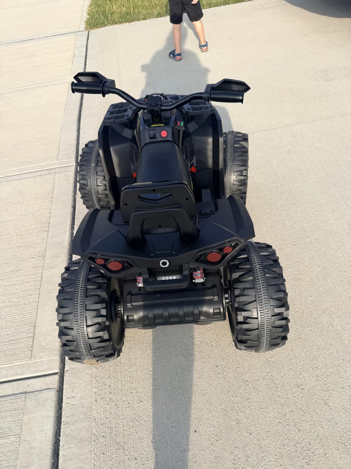 JOYRACER 24V Kids ATV 4 Wheeler, 4x4 Ride On Toys Car w/ 800W Motors, 9AH Battery Powered Car w/Remote Control, Bluetooth, MP3, USB, Spring Suspension, 2-Seater Quad for Boys Girls, Black customer photo 2