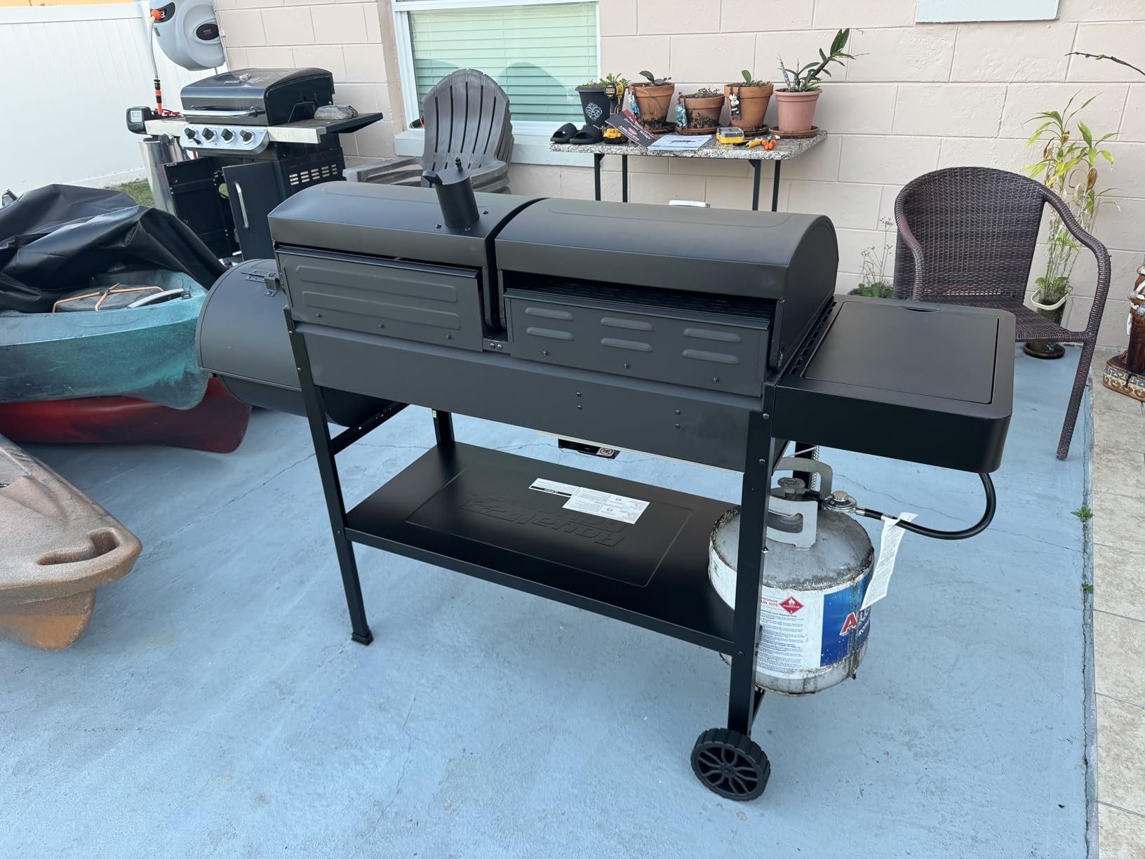 ZH3005Y 2-Burner Gas and Charcoal Grill Combo Black customer photo 1